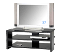 薄型テレビ対応のテレビ台。TVラック　GAV-5019ブラック