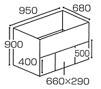 ベビーベッド ミニパルク棚付エコ図面