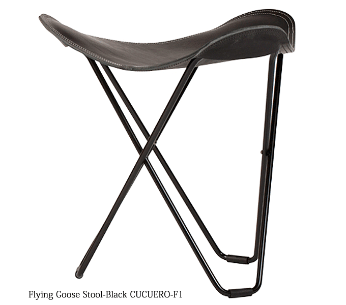 tCO O[X CUERO Flying Goose Stool-Black CUCUERO-F1