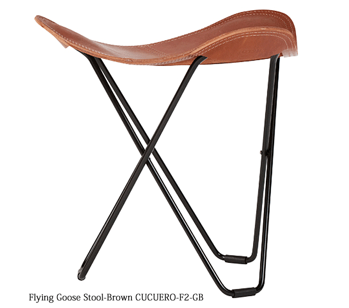 tCO O[X CUERO Flying Goose Stool-Brown CUCUERO-F2-GB