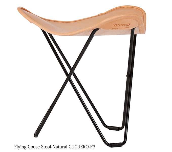 tCO@O[X CUERO Flying Goose Stool-Natural CUCUERO-F3