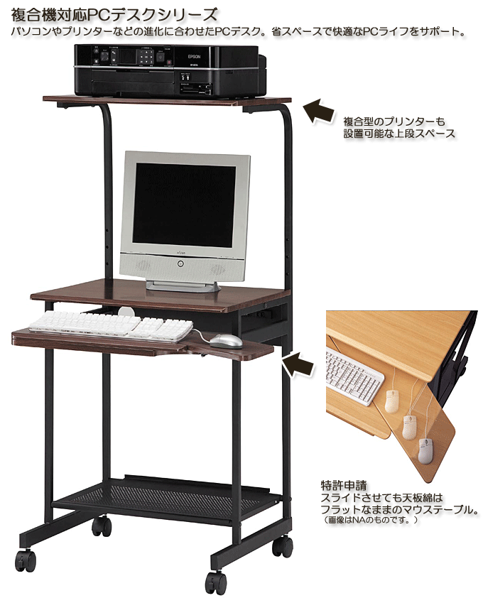PCデスク PPR-60H-DK