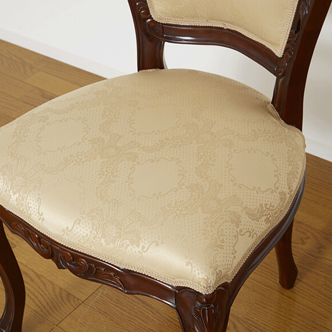 フランシスカチェアー肘なし ブラウン