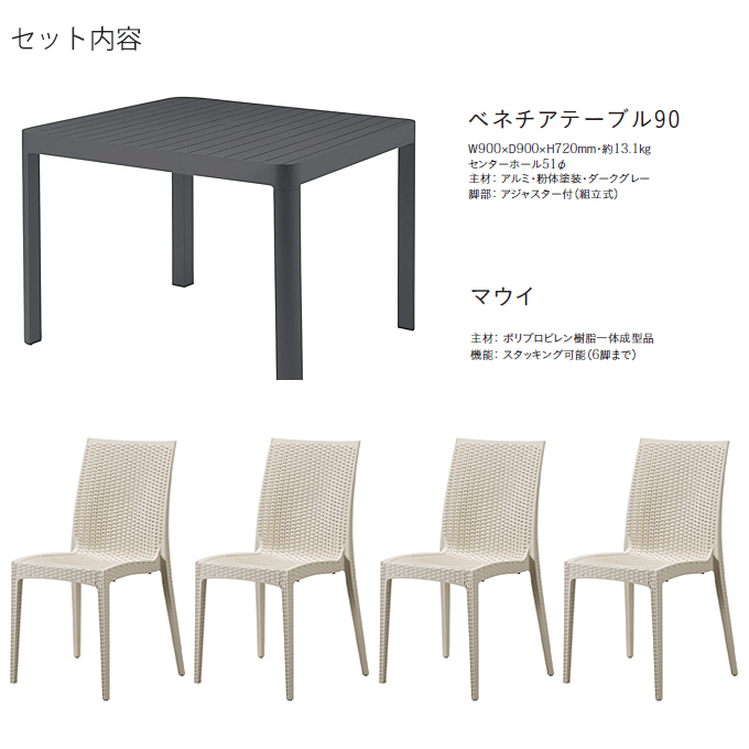 �K�[�f���Z�b�g5�_�@�x�l�`�A�e�[�u��90/�}�E�C�x�[�W���~4