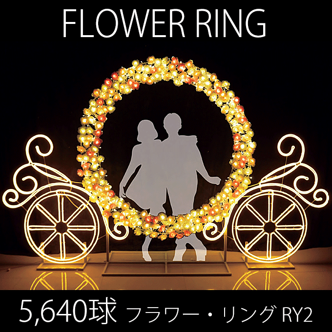 フォトスポットライト イルミネーション 業務用 5,640球 フラワー・リング RY2