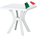 プラスチックテーブル　アンジェロ　スクエアテーブル　ホワイト
