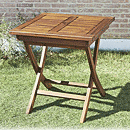 チークガーデンテーブル　折り畳み式　フォーン正方形