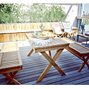 ガーデンテーブルセット4点　テーブルJTI-333/ベンチJTI-335×2