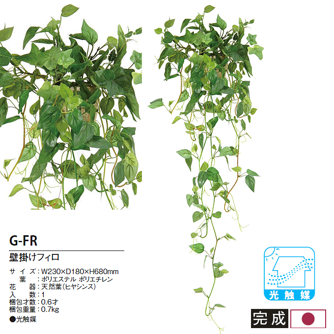 人工植物 光触媒 アートグリーン 壁掛けフィロ G-FR