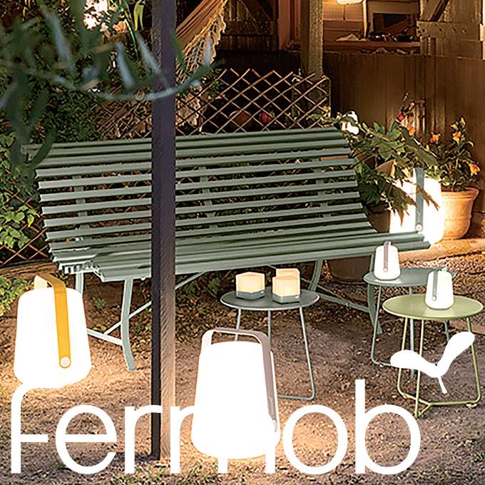 ガーデンベンチ フェルモブ　ルイジアナベンチ150　アウトドアイメージ