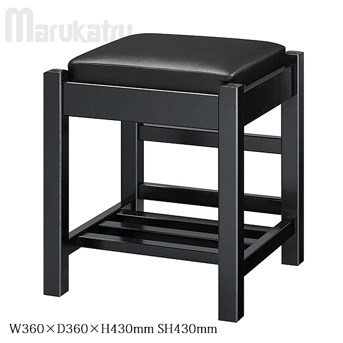葛城椅子　Bブラック　既製品黒レザー