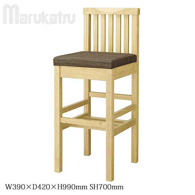 和風カウンターチェア 棚付き 居酒屋 生駒 いこまスタンド椅子 丸勝 MARUKATSU 業務用家具