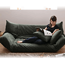 送料無料　安心の日本製格安ソファベッド　うたた寝できるカバーリングフロアタイプ　モスグリーン