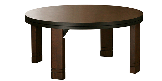 こたつ フラットロンド 90cm ブラウン