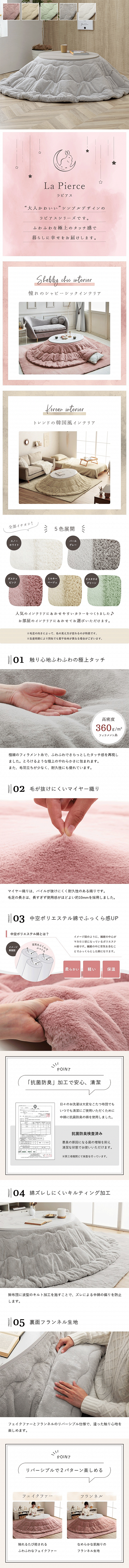 こたつ布団 ラピアス円形 商品説明