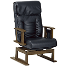 回転リクライニングチェア　高座椅子　REC-11(BK)